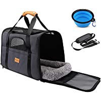 Los mejores  - Transportín Perro Gato- Bolsa de Transporte Transpirable para Mascotas- Portador de Viaje con Correa de Hombro Ajustable…